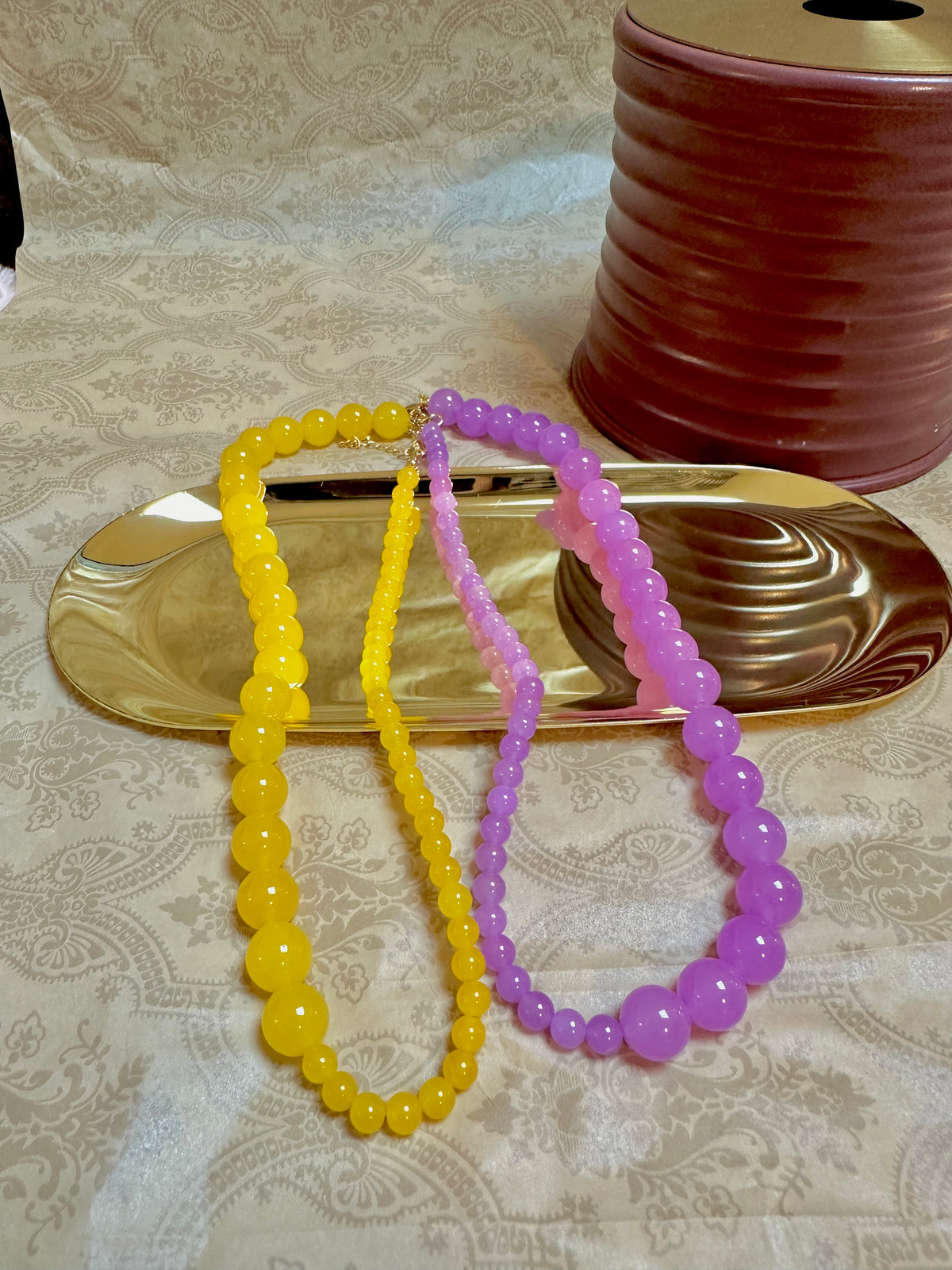 Crafted Imitation Glass Necklace