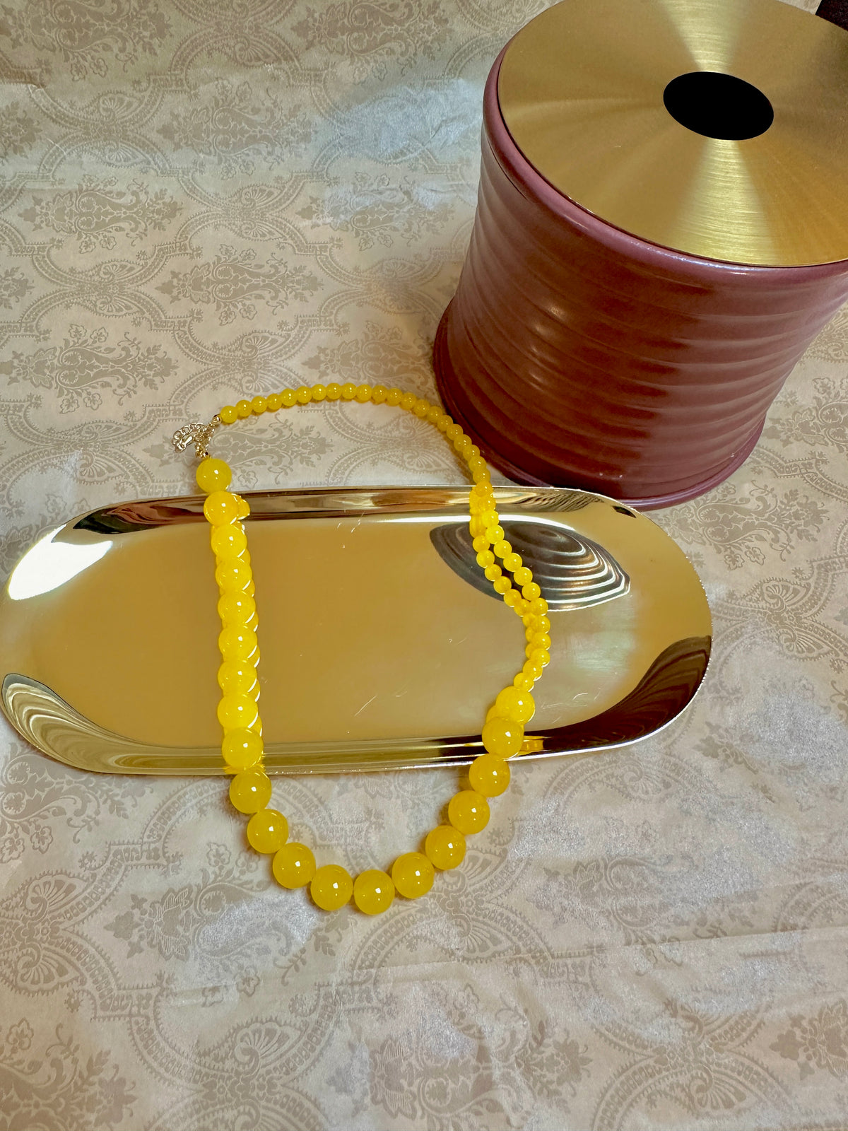 Crafted Imitation Glass Necklace