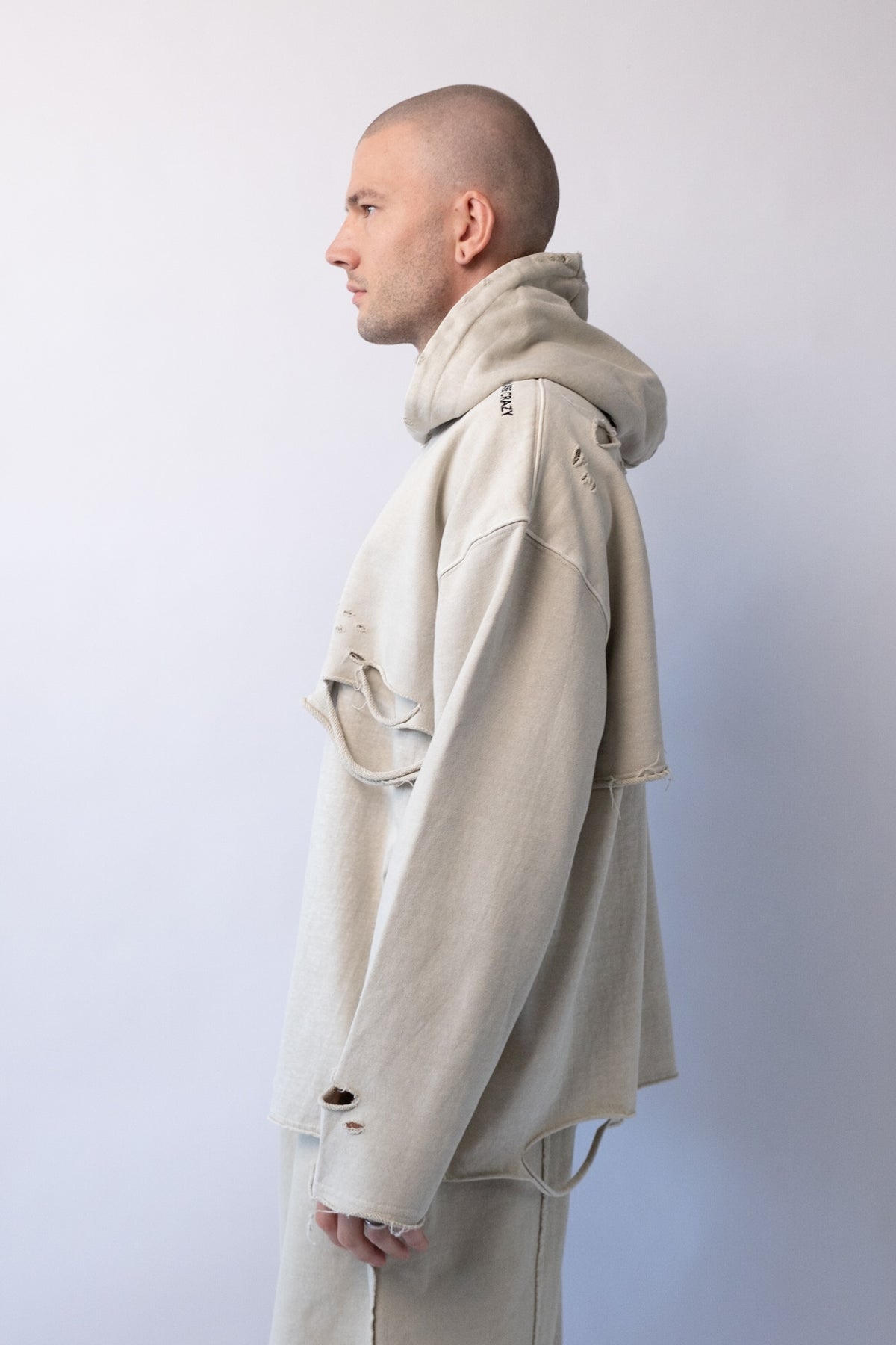 Two-In-One Piece Hoodie - Natural Cream